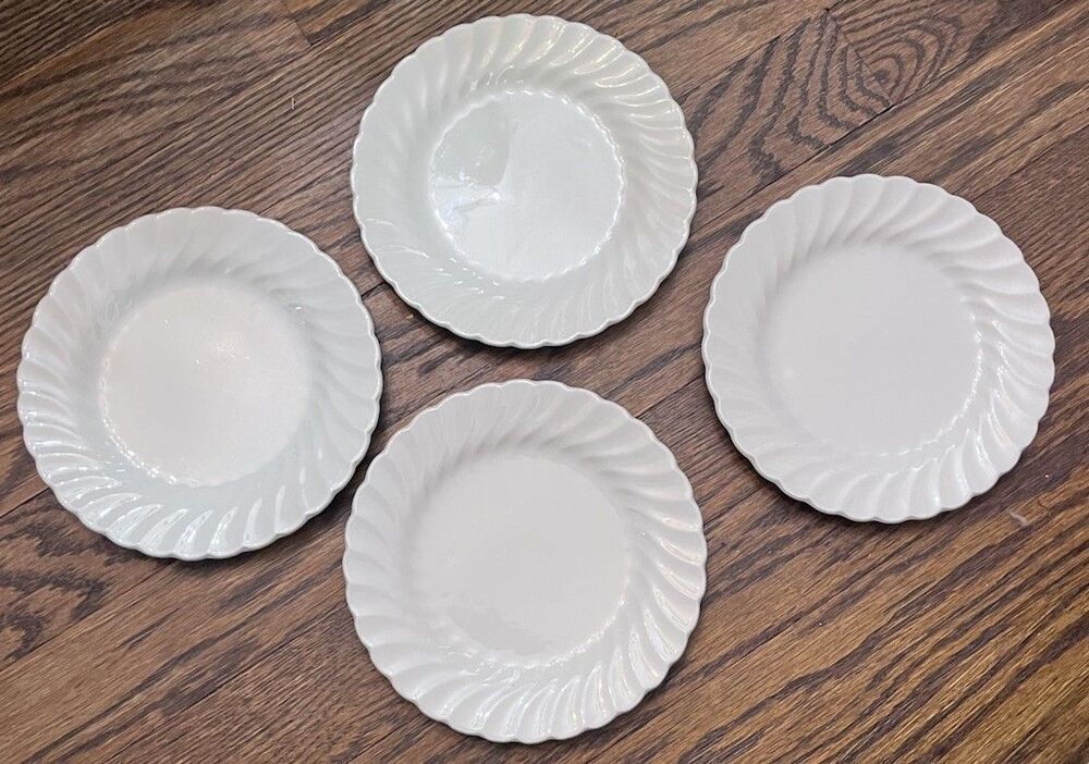 Johnson Bros Regency Snowhite Bread Plates Scalloped Set 4 England Classic